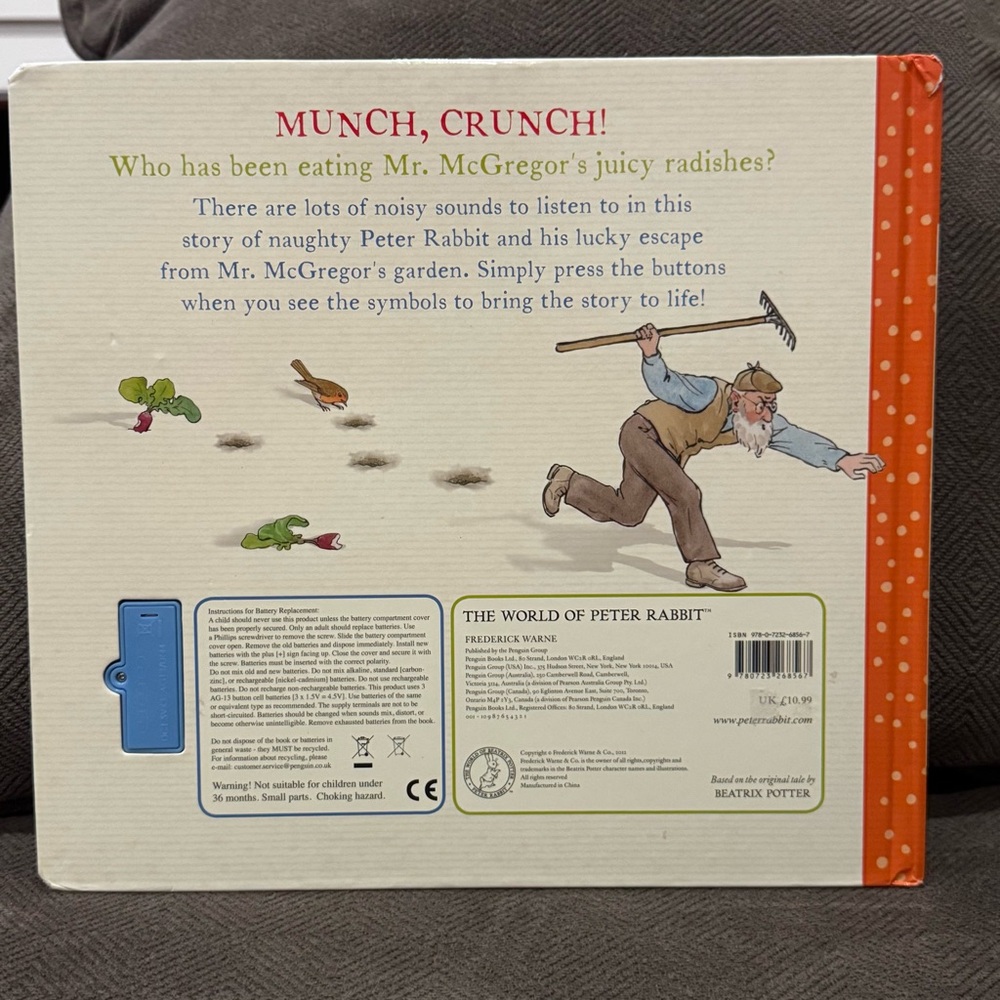Sound Story Book Tale Of Peter Rabbit Hard Cover - Picture 4 of 6